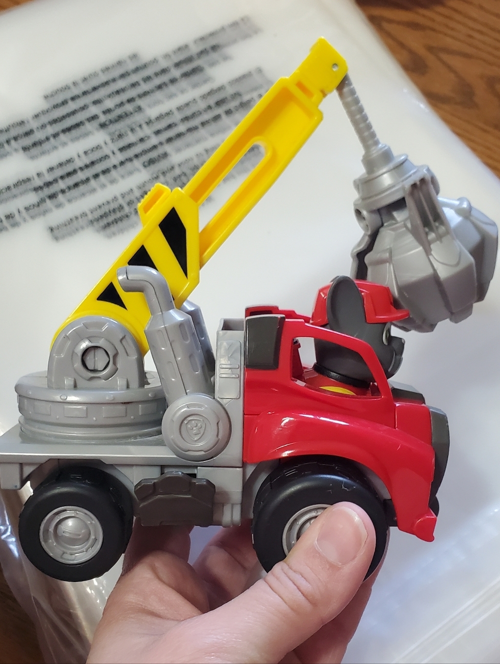 Paw Patrol Rubble And Friends Charger's Crane Truck Toy with Pup Figure - Picture 2 of 3